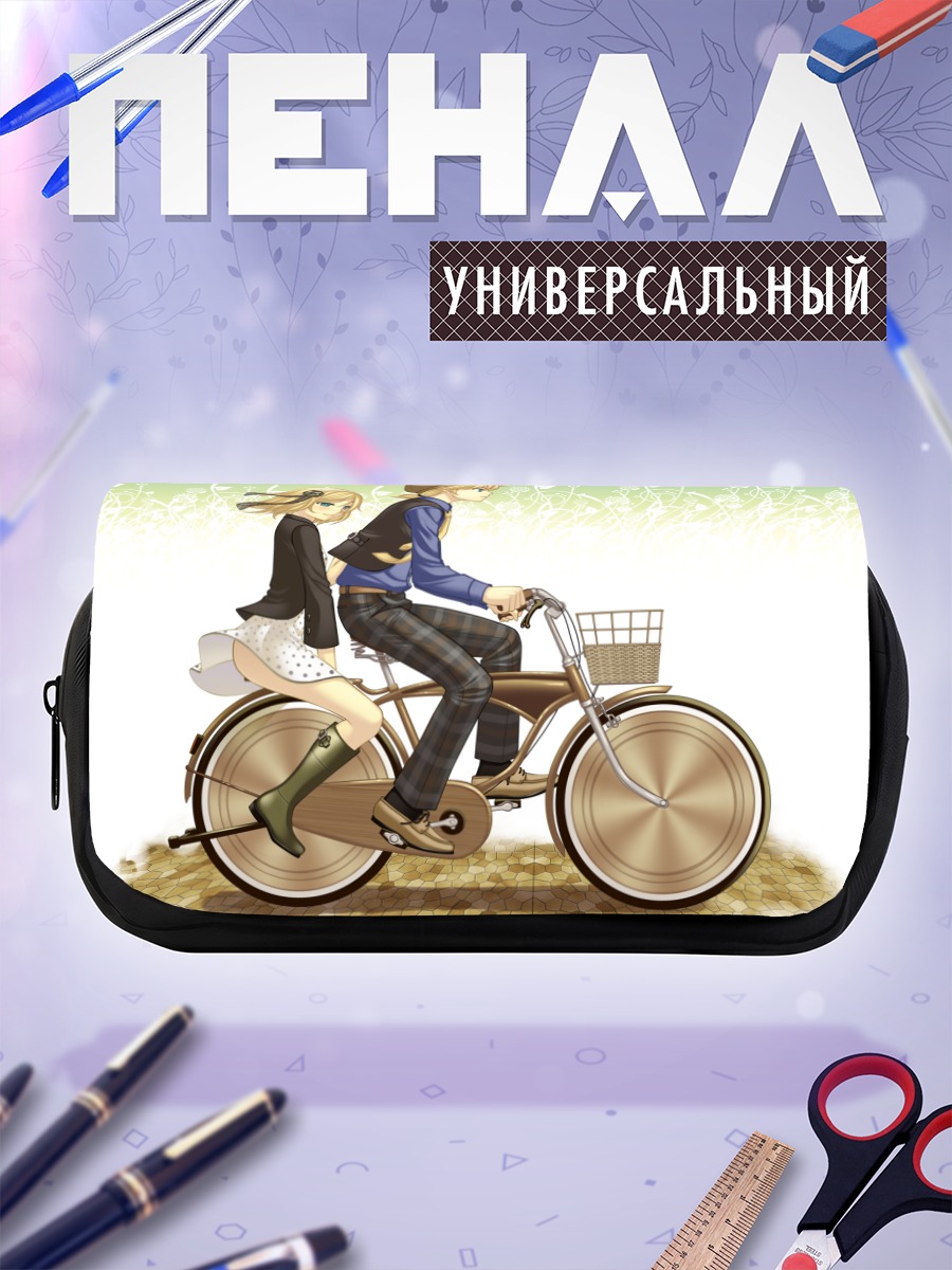 Пенал-косметичка Рин и Лен на велосипеде