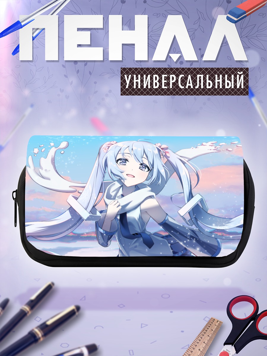Пенал-косметичка Мику Хацунэ в снегах