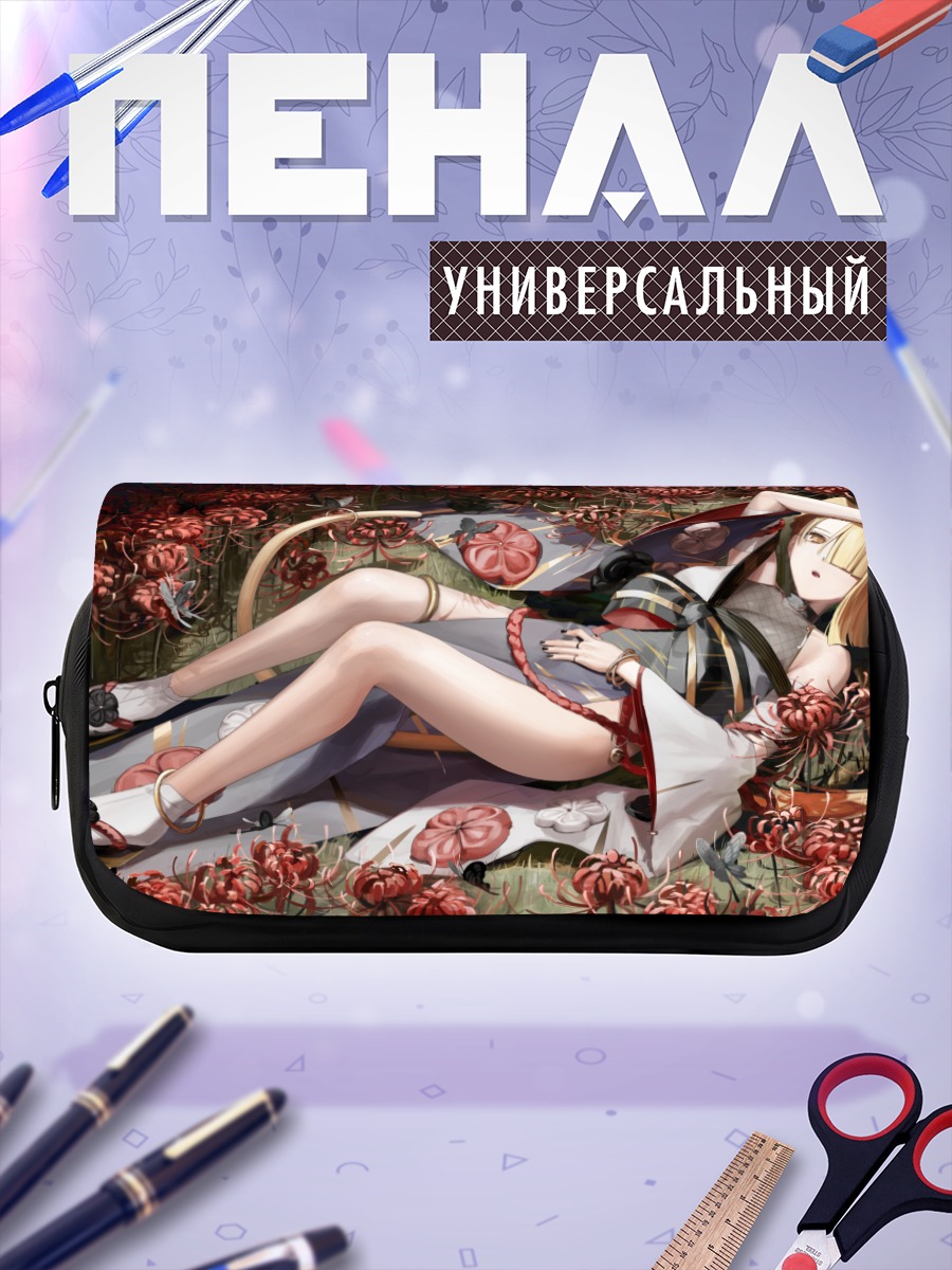 Пенал-косметичка Мику Хацунэ в цветах
