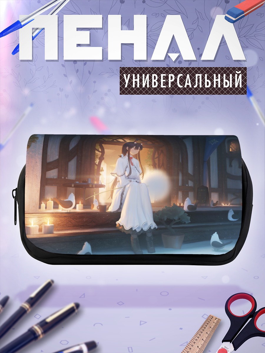 Пенал-косметичка Девушка с птицами