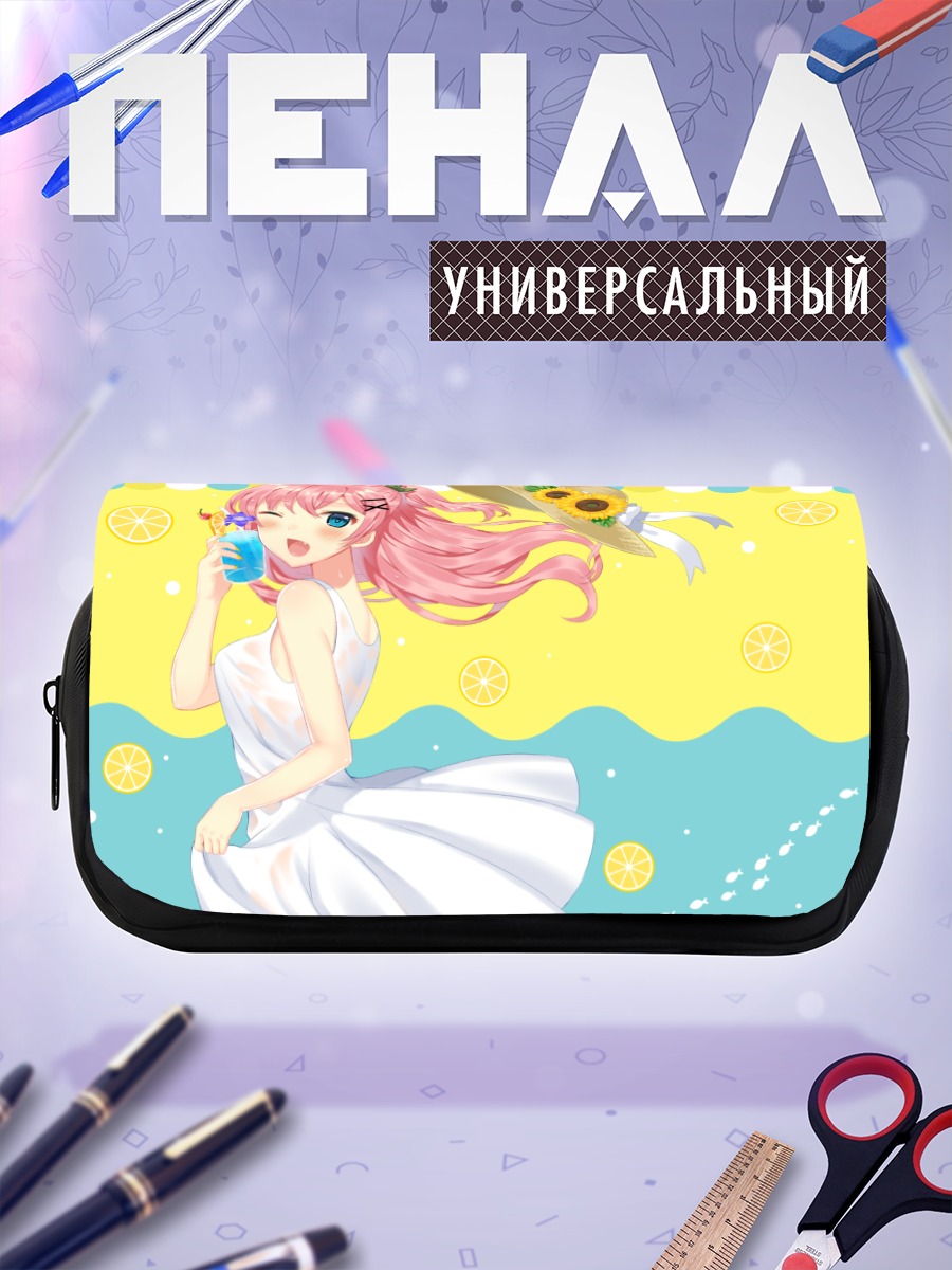 Пенал-косметичка Девушка с лимонадом