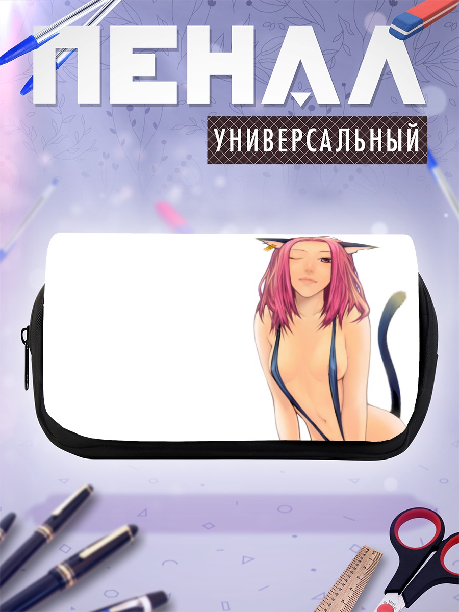 Пенал-косметичка Розовая кицунэ