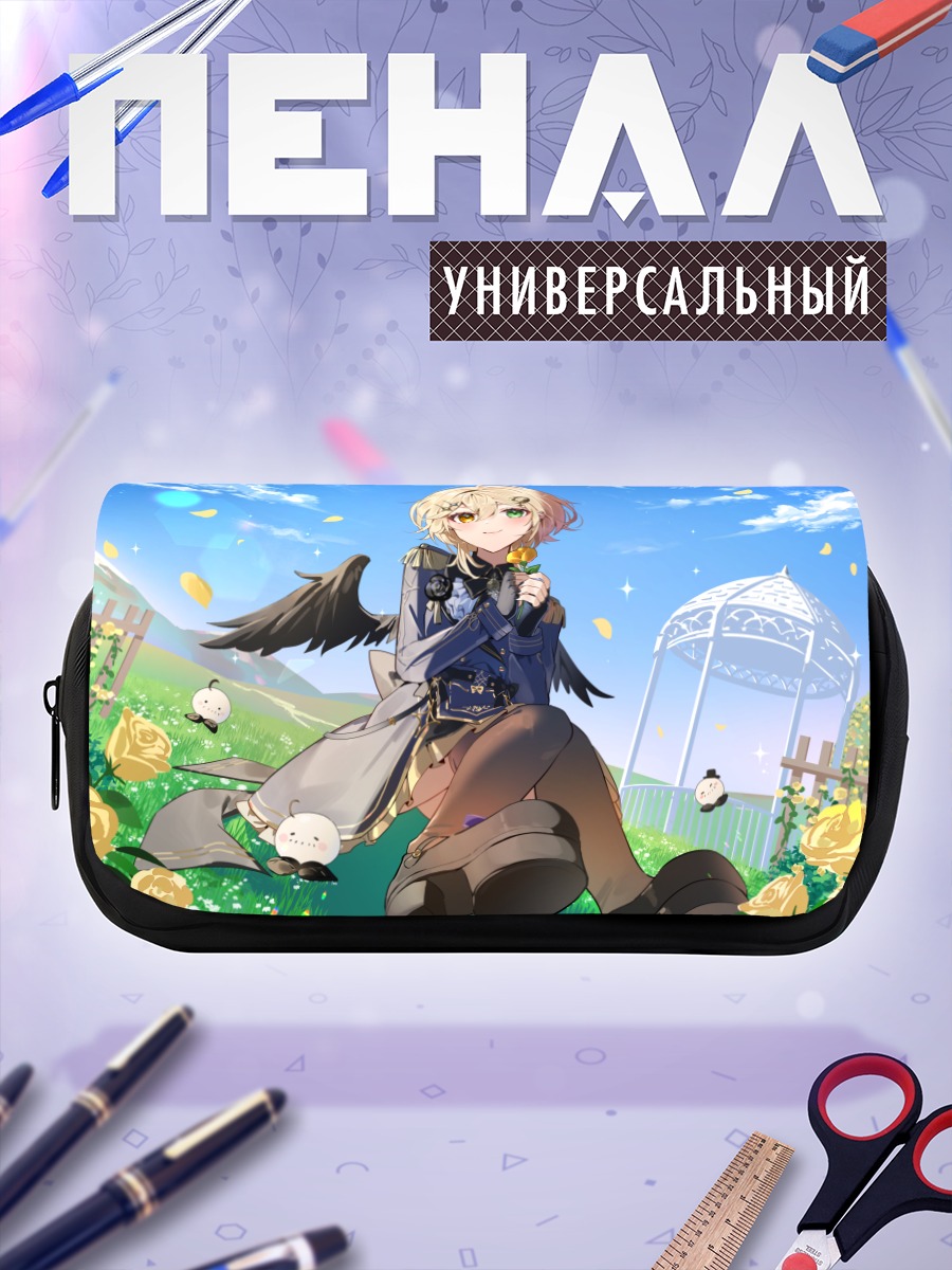 Пенал-косметичка Девушка в розах