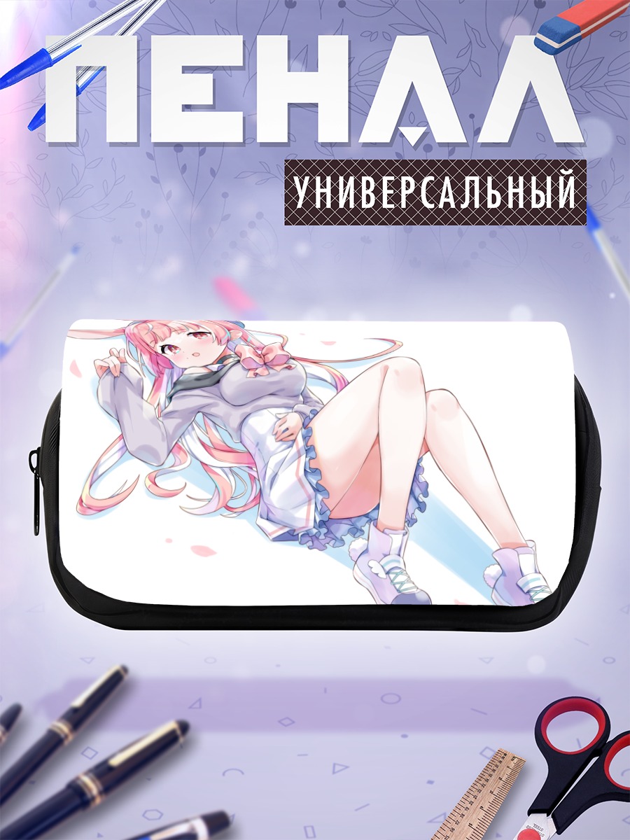 Пенал-косметичка Розовая зайка в цветах