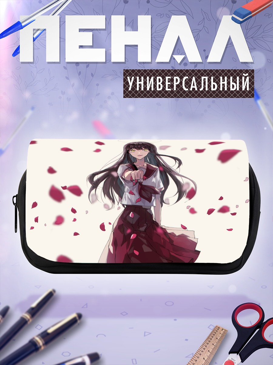 Пенал-косметичка Мику Хацунэ в лепестках
