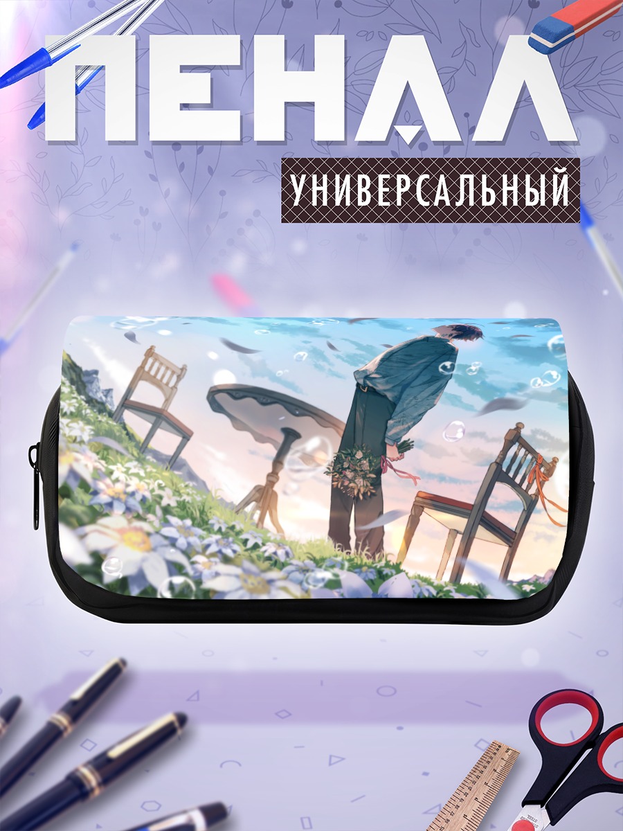 Пенал-косметичка Мику Хацунэ в цветах