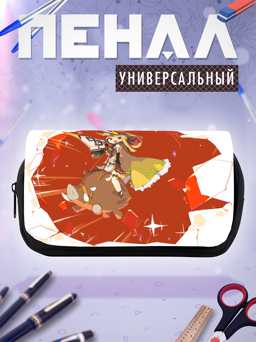 Пенал-косметичка Чиби-девушка с рогами