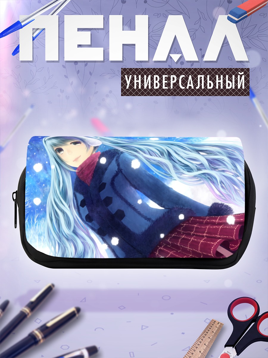 Пенал-косметичка Мику Хацунэ в снегу