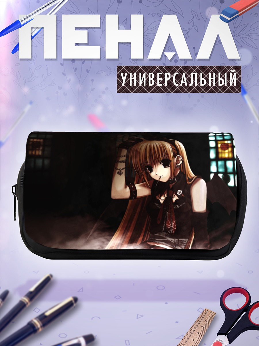Пенал-косметичка Готическая девушка в тумане