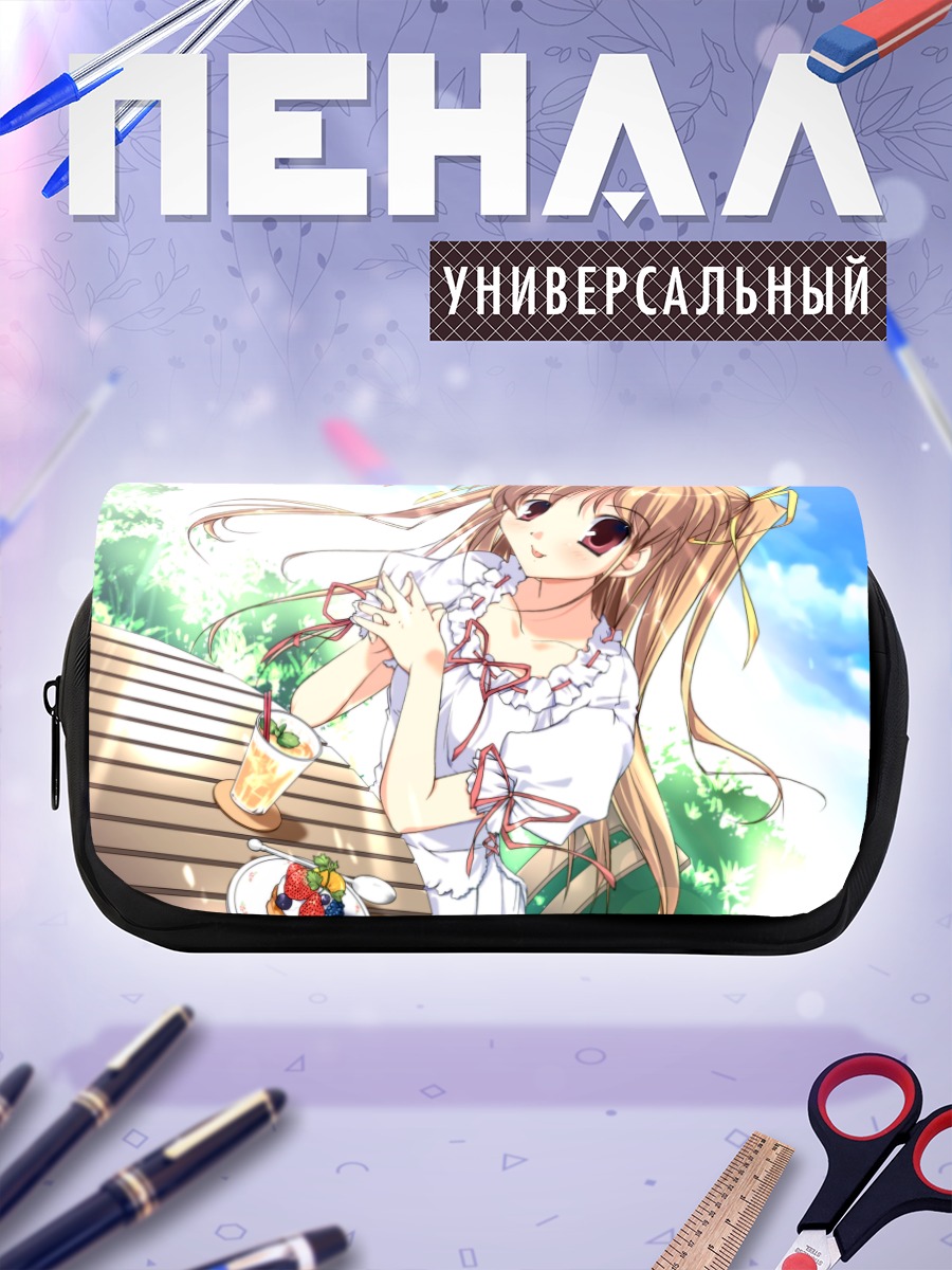 Пенал-косметичка Девушка с десертом