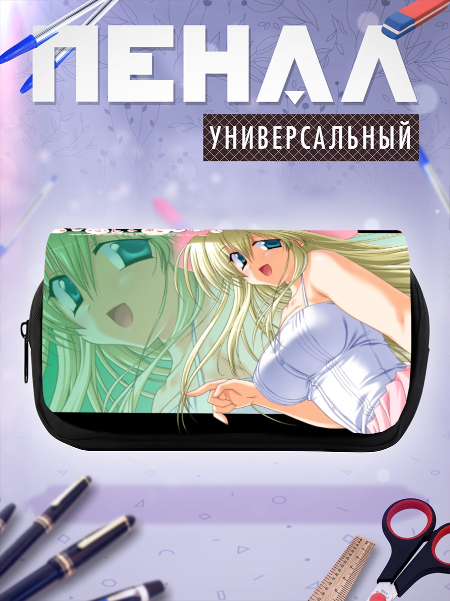 Пенал-косметичка Девушка в розовой шляпе