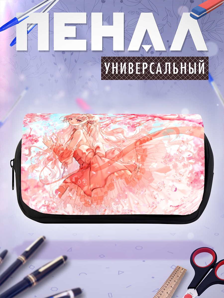 Пенал-косметичка Девушка в сакуре