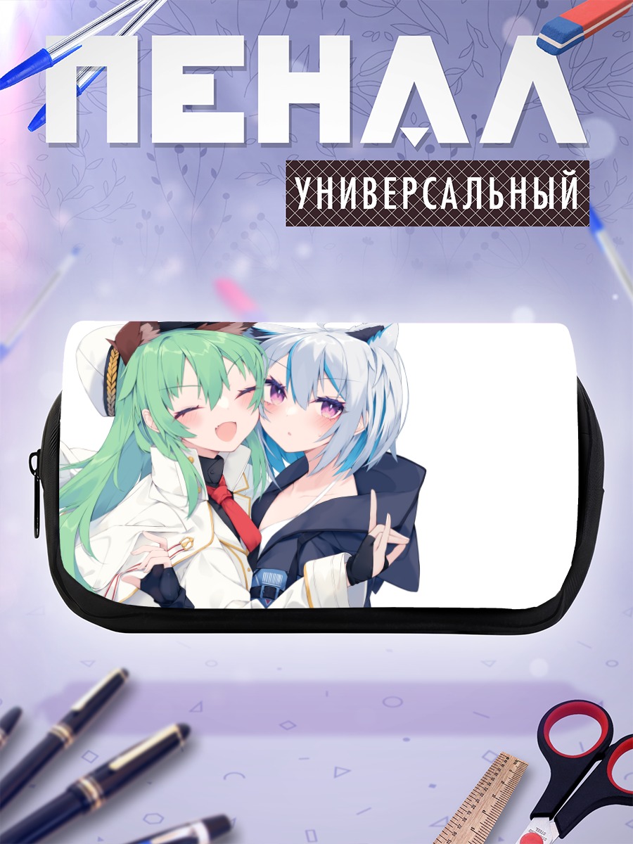 Пенал-косметичка Две лисички в шляпах