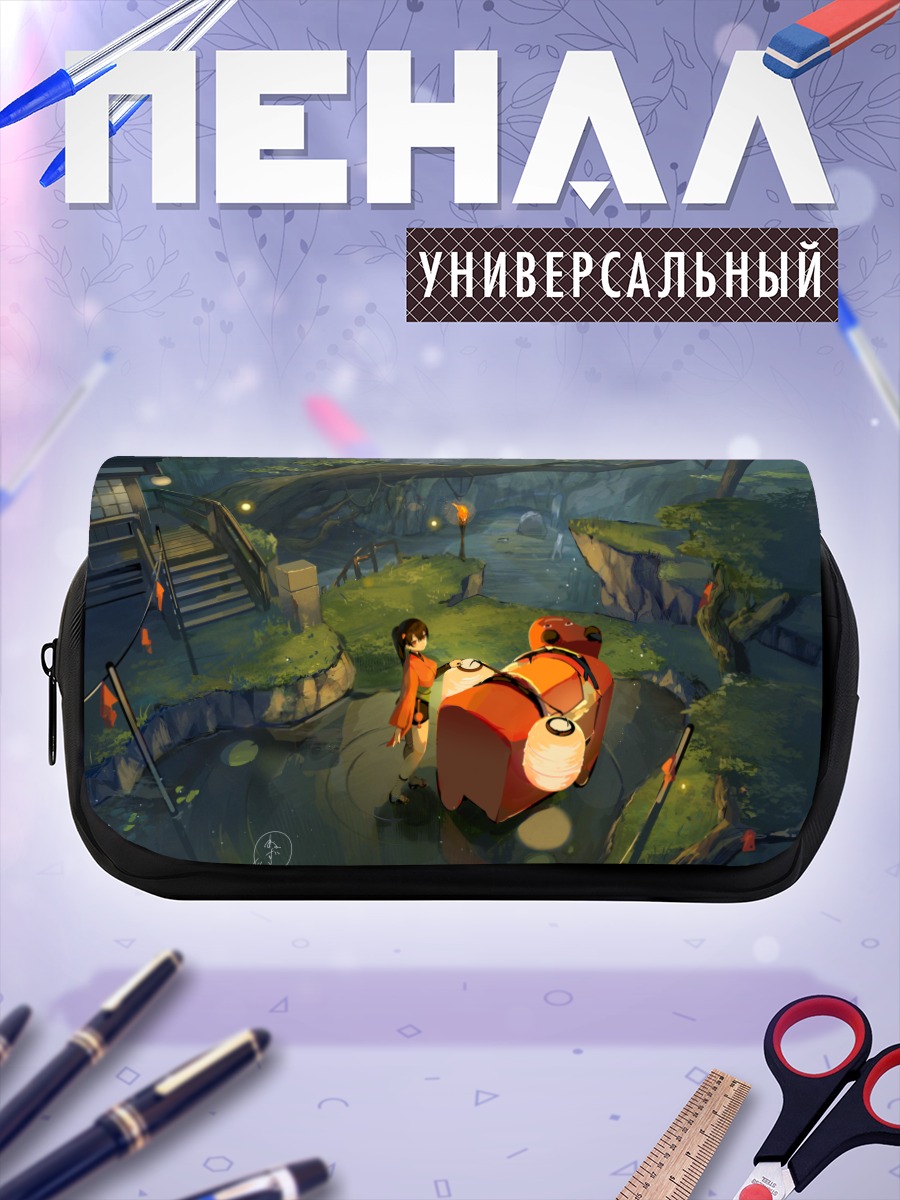 Пенал-косметичка Японский дворик с духом