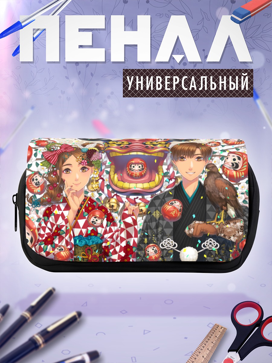Пенал-косметичка Японский праздник с соколом