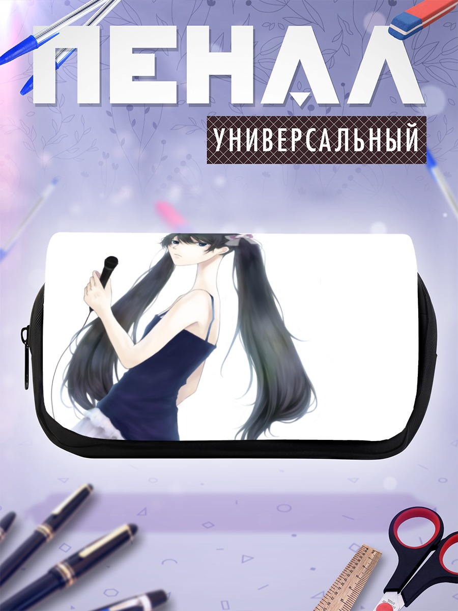 Пенал-косметичка Мику Хацунэ с микрофоном