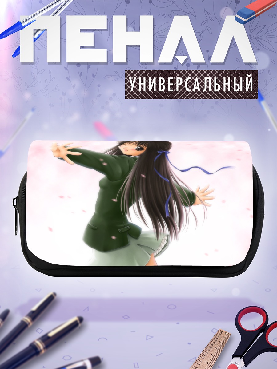 Пенал-косметичка Весенняя школьница в сакуре