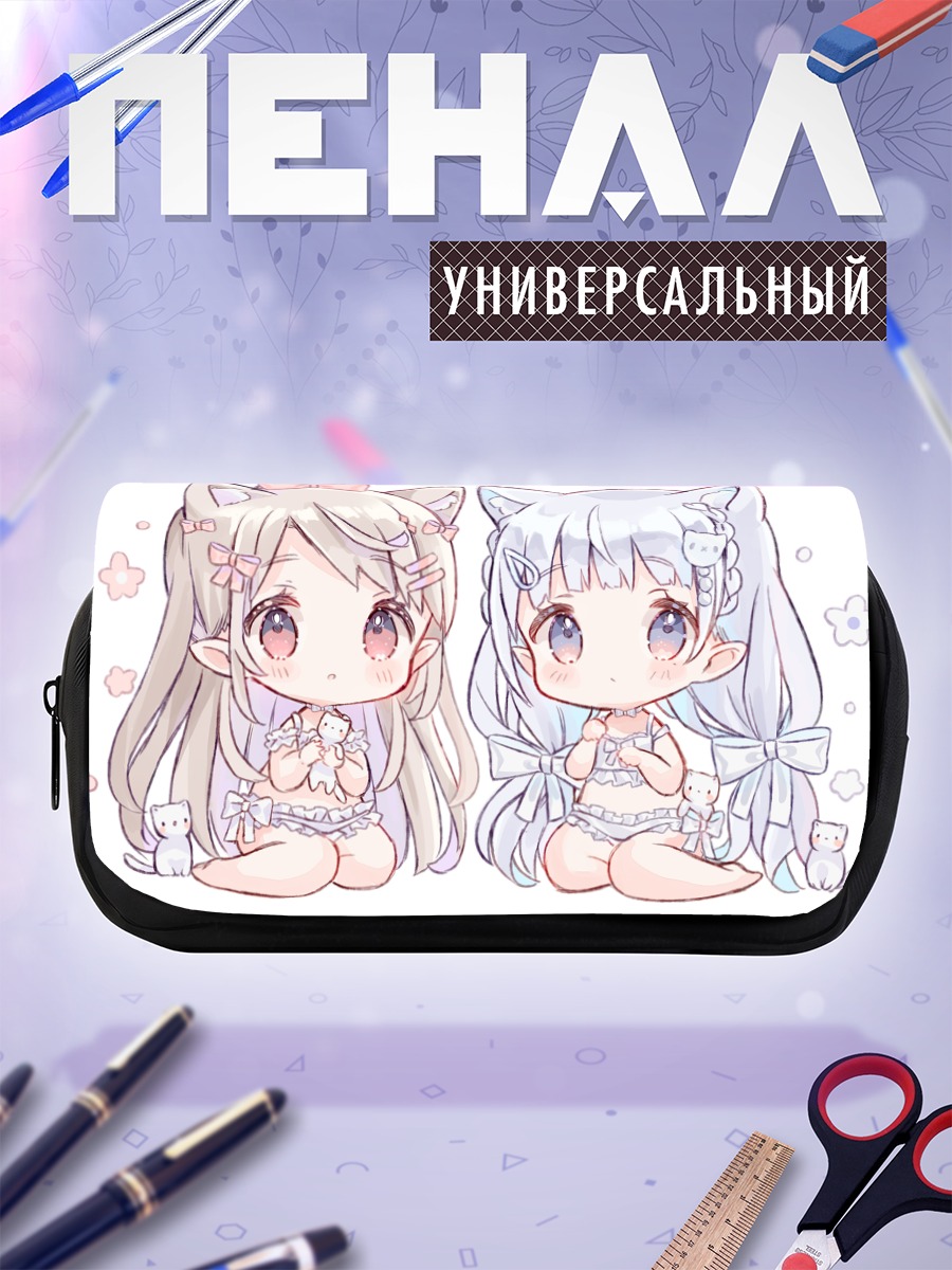 Пенал-косметичка Кошкодевочки с бантиками