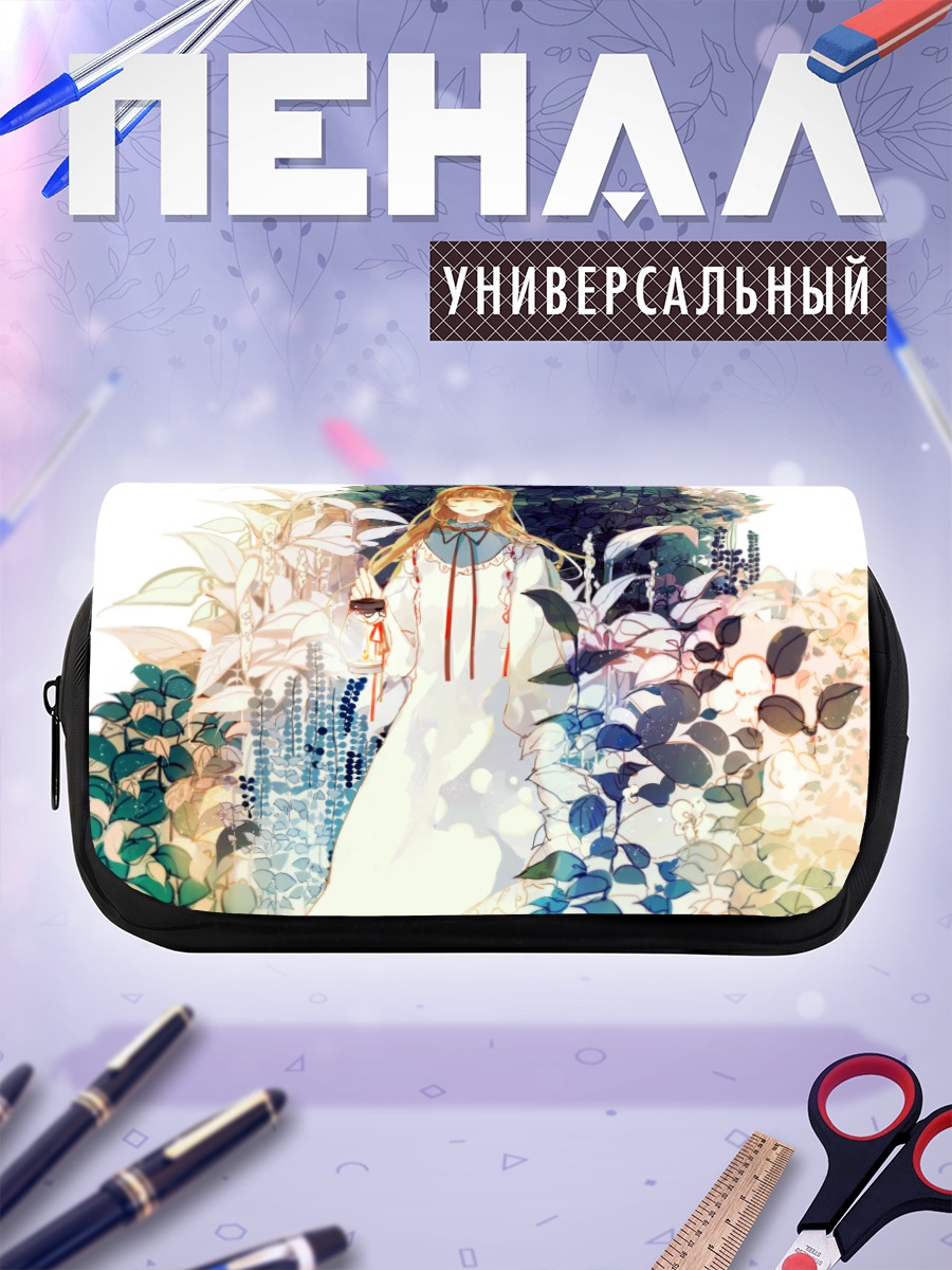 Пенал-косметичка Девушка в листьях