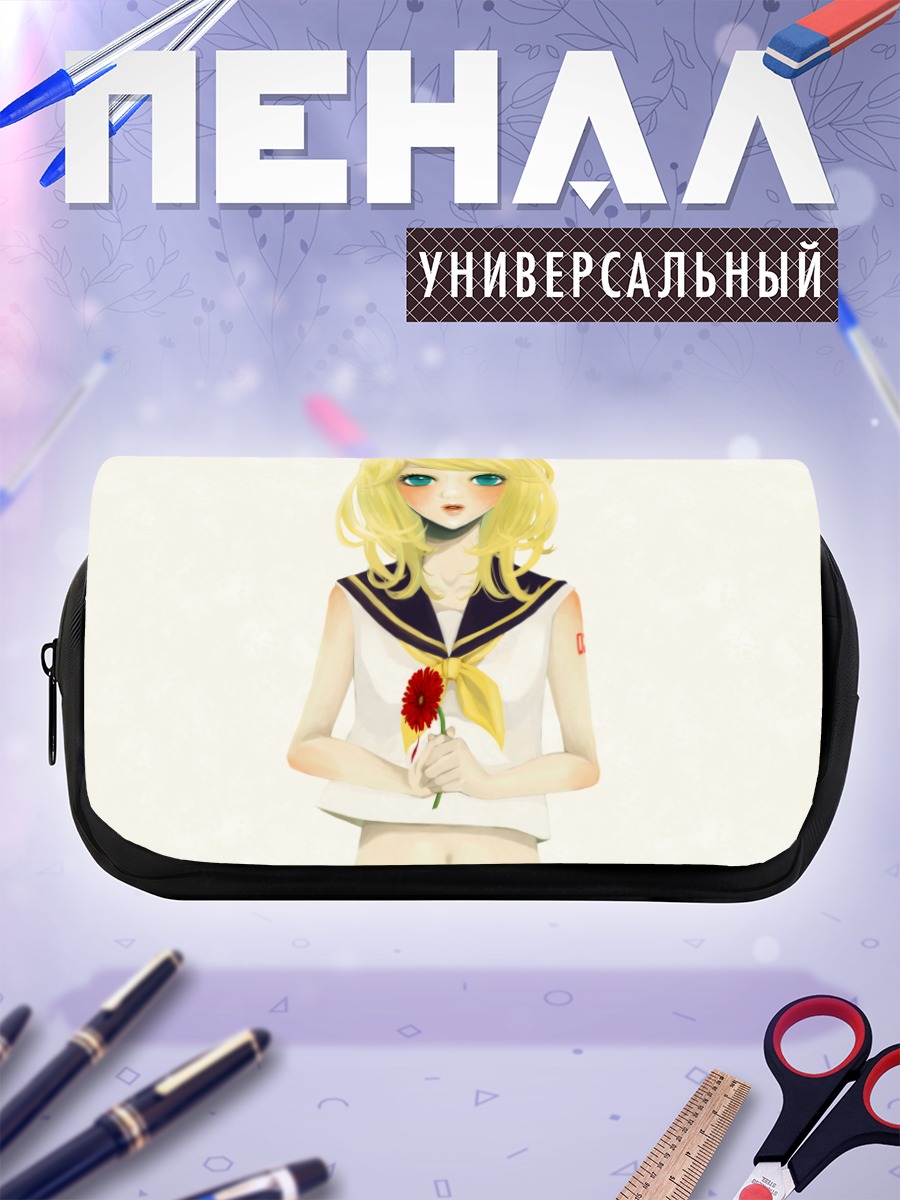 Пенал-косметичка Рин Кагаминэ с цветком