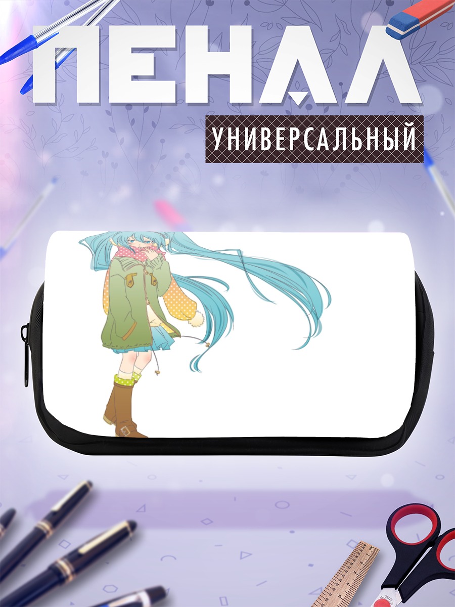 Пенал-косметичка Мику Хацунэ в куртке