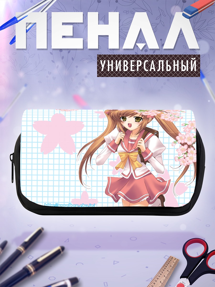 Пенал-косметичка Девушка в сакуре