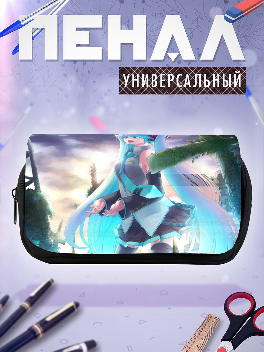 Пенал-косметичка Мику Хацунэ в лесу