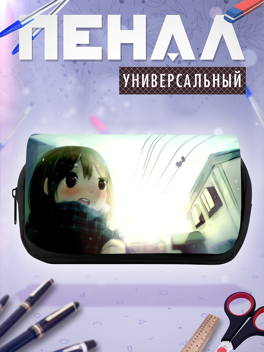 Пенал-косметичка Девушка в шарфе