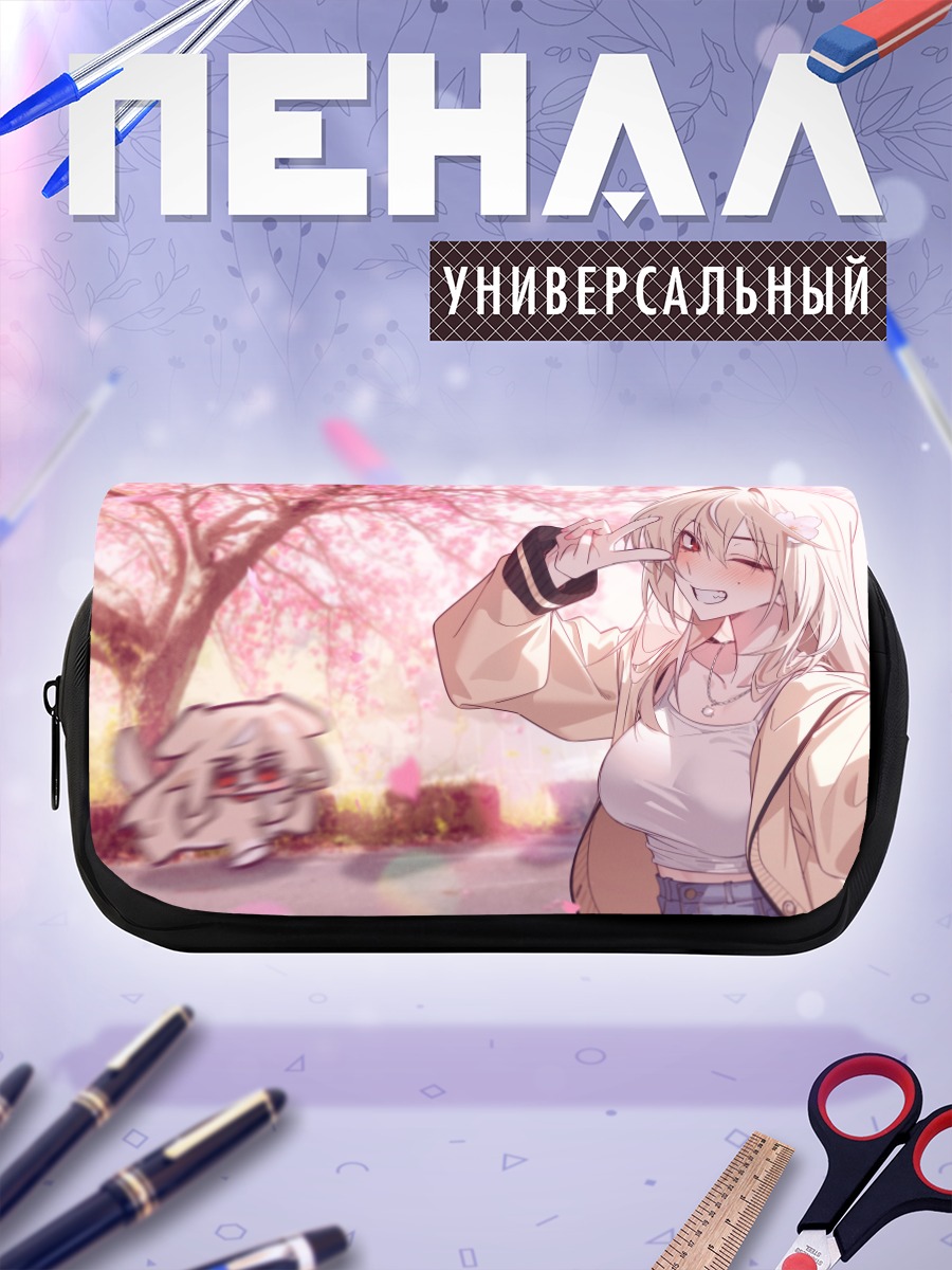 Пенал-косметичка Блондинка в сакуре