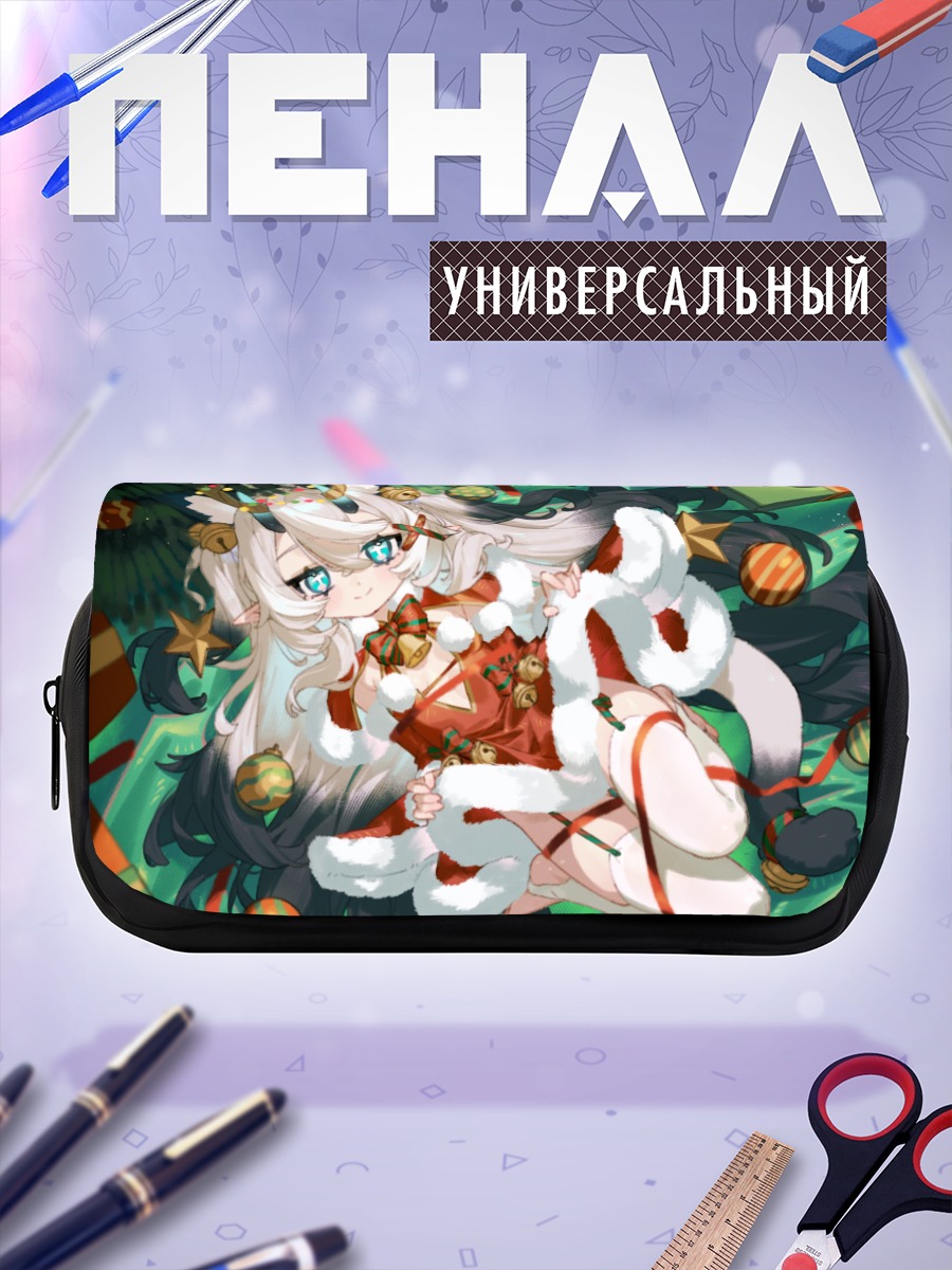 Пенал-косметичка Кошкодевочка в новогоднем платье