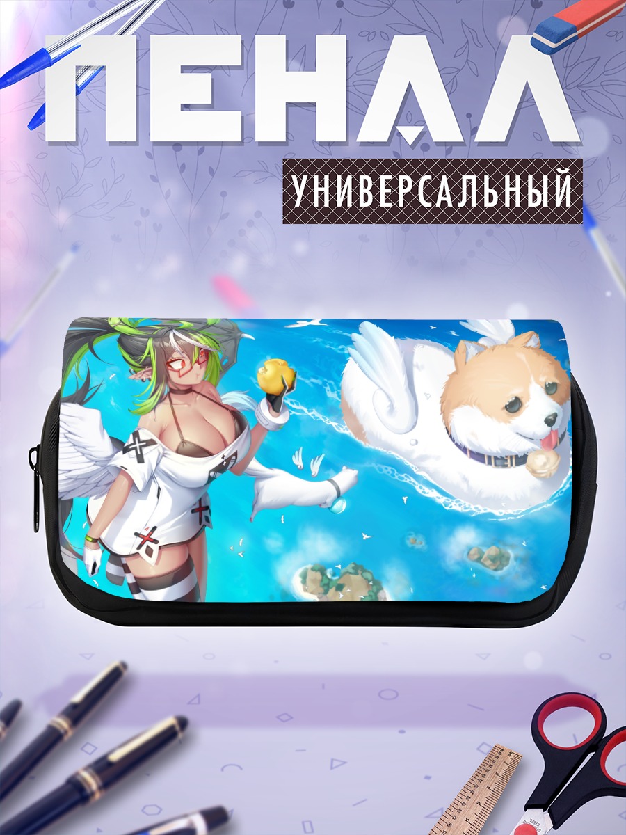 Пенал-косметичка Мику Хацунэ с собакой