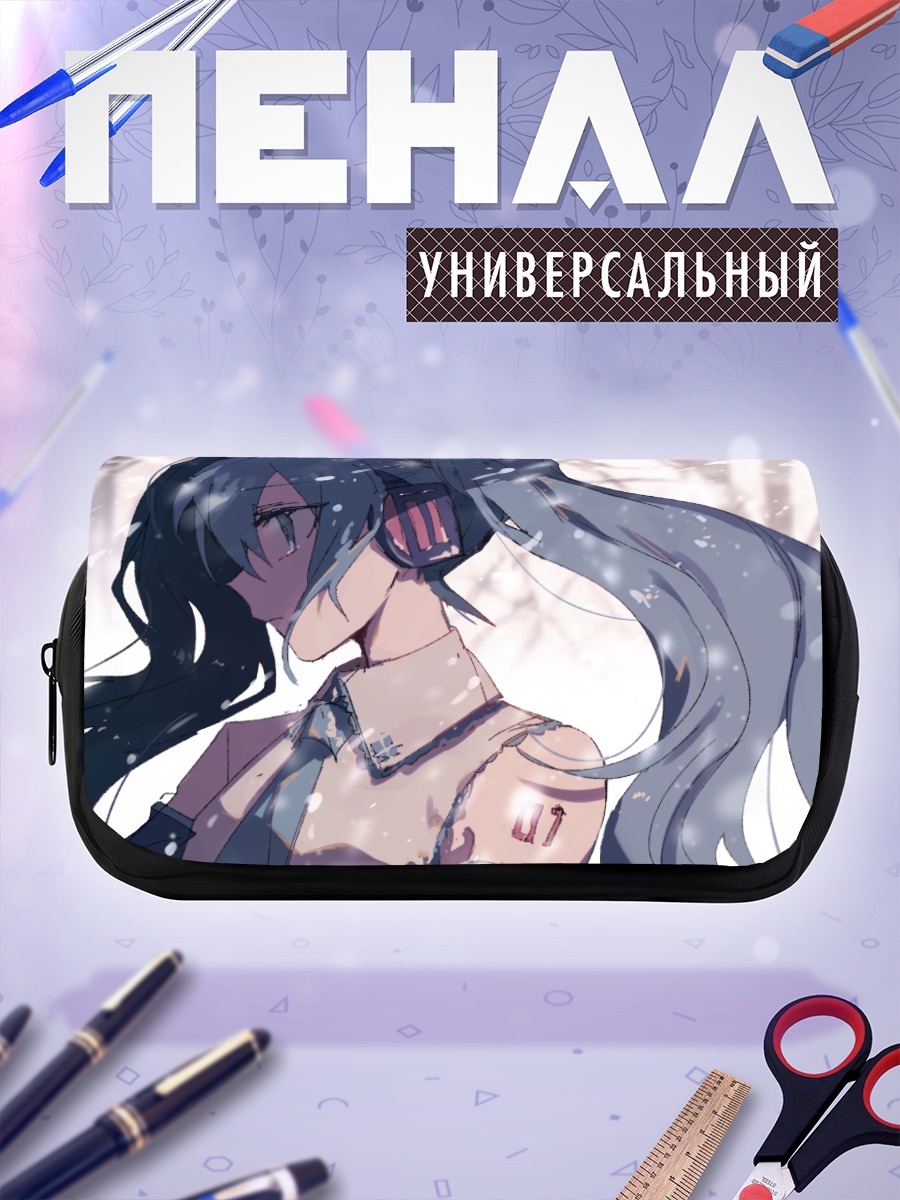 Пенал-косметичка Мику Хацунэ в снегу
