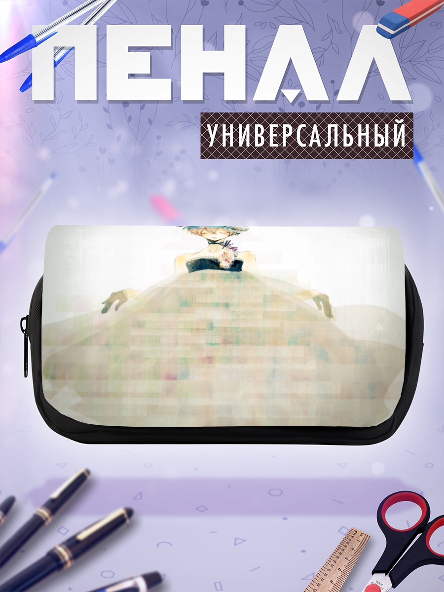 Пенал-косметичка Мику Хацунэ в цветах