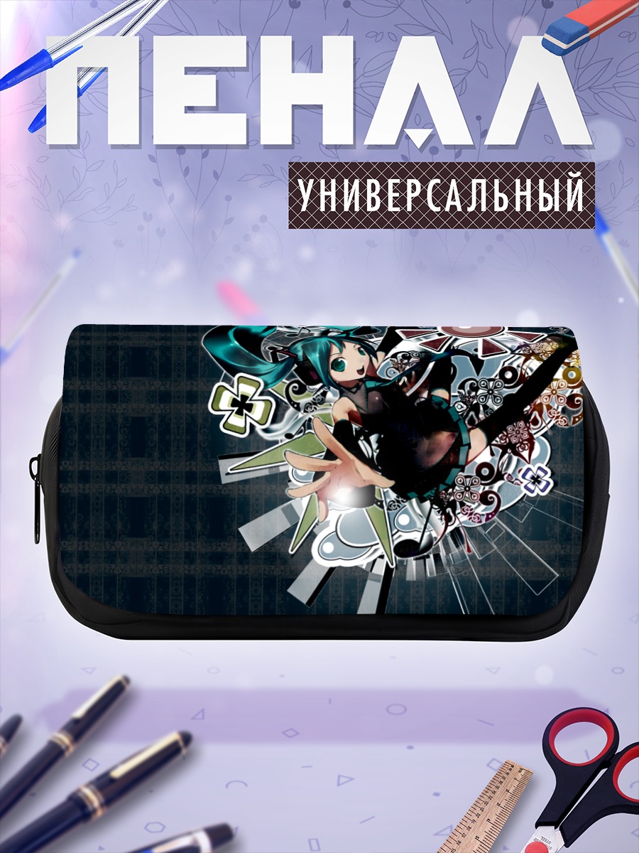 Пенал-косметичка Мику Хацунэ в стиле граффити