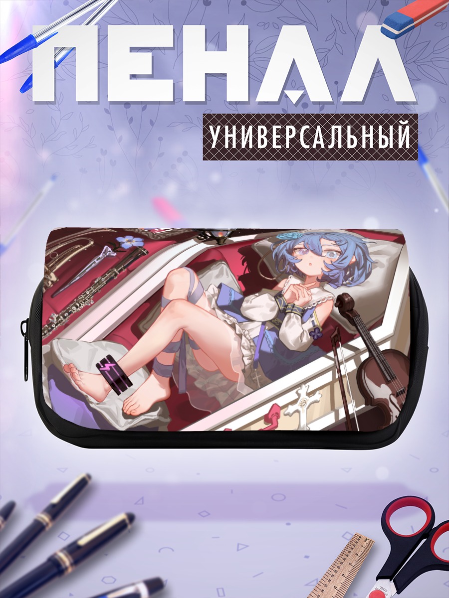 Пенал-косметичка Мику Хацунэ в цветах