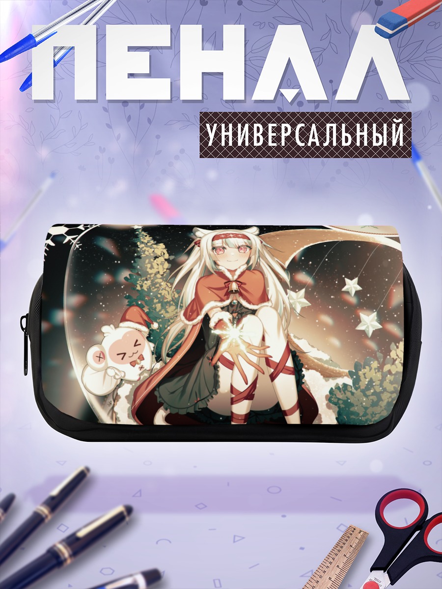 Пенал-косметичка Кошкодевочка в новогоднем платье