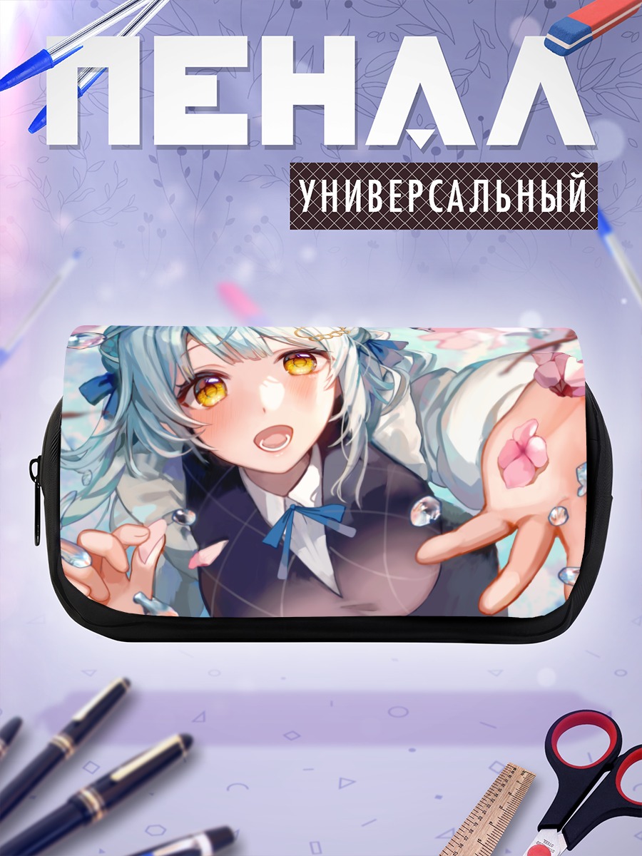 Пенал-косметичка Мику Хацунэ в цветах