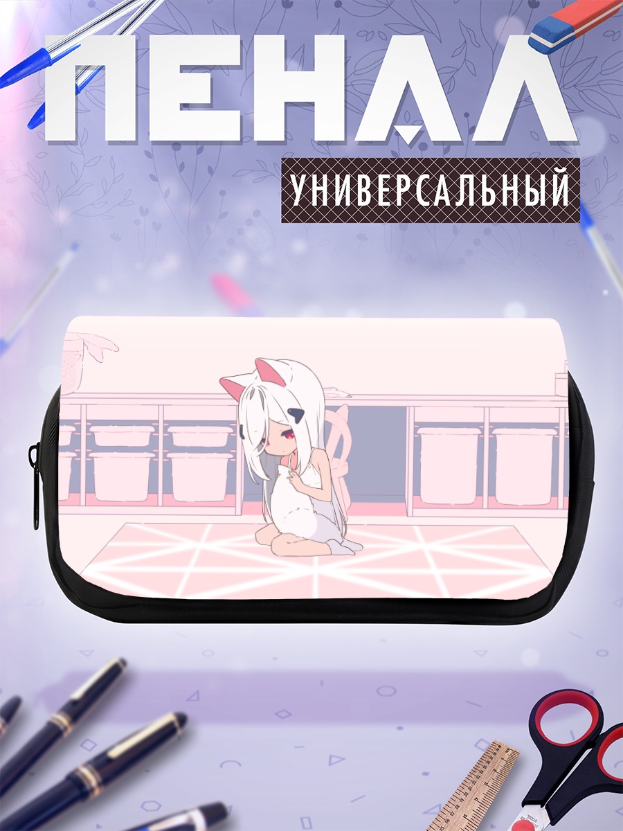 Пенал-косметичка Девушка-лиса в платье