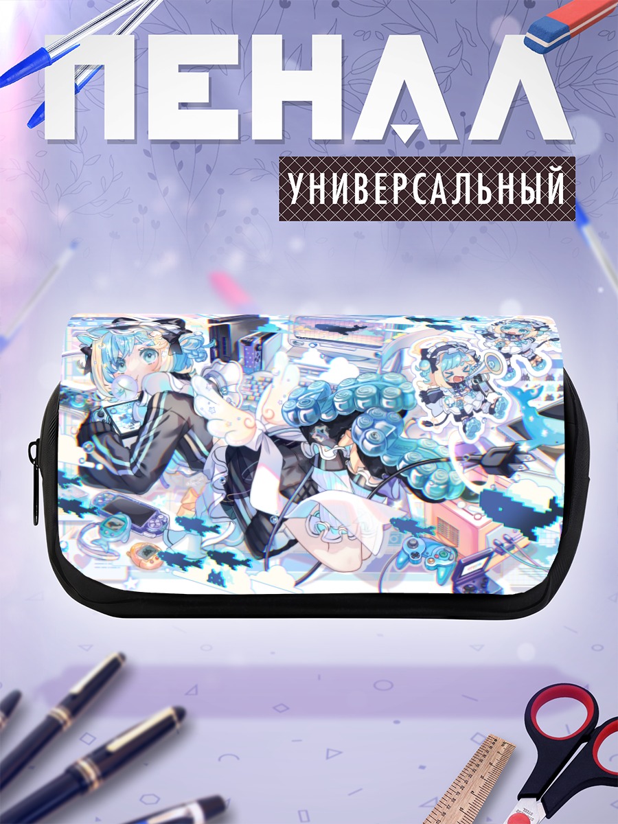 Пенал-косметичка Мику Хацунэ геймер