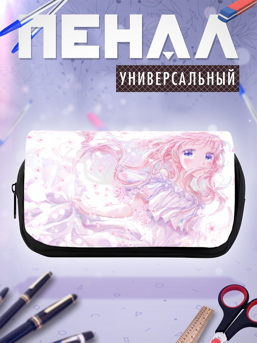 Пенал-косметичка Девушка в сакуре