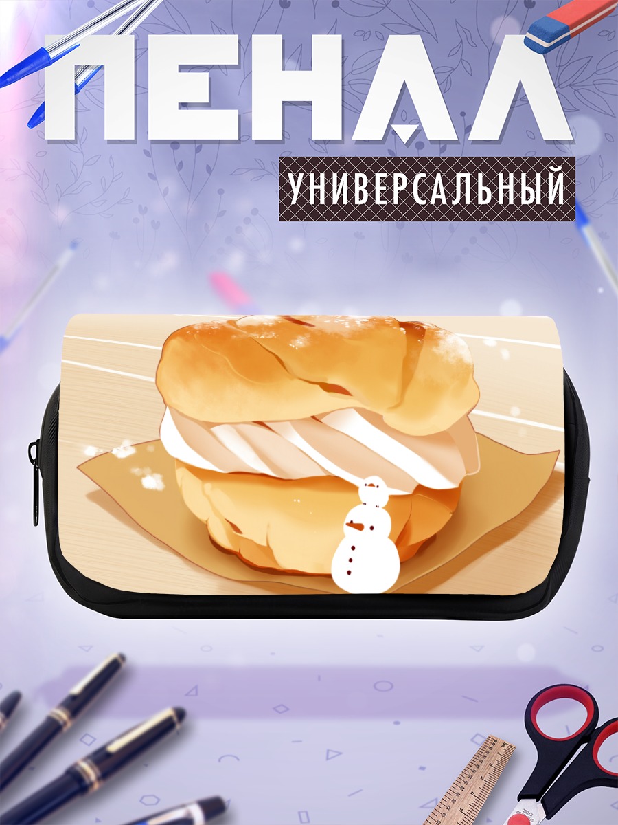 Пенал-косметичка Снеговик и булочка