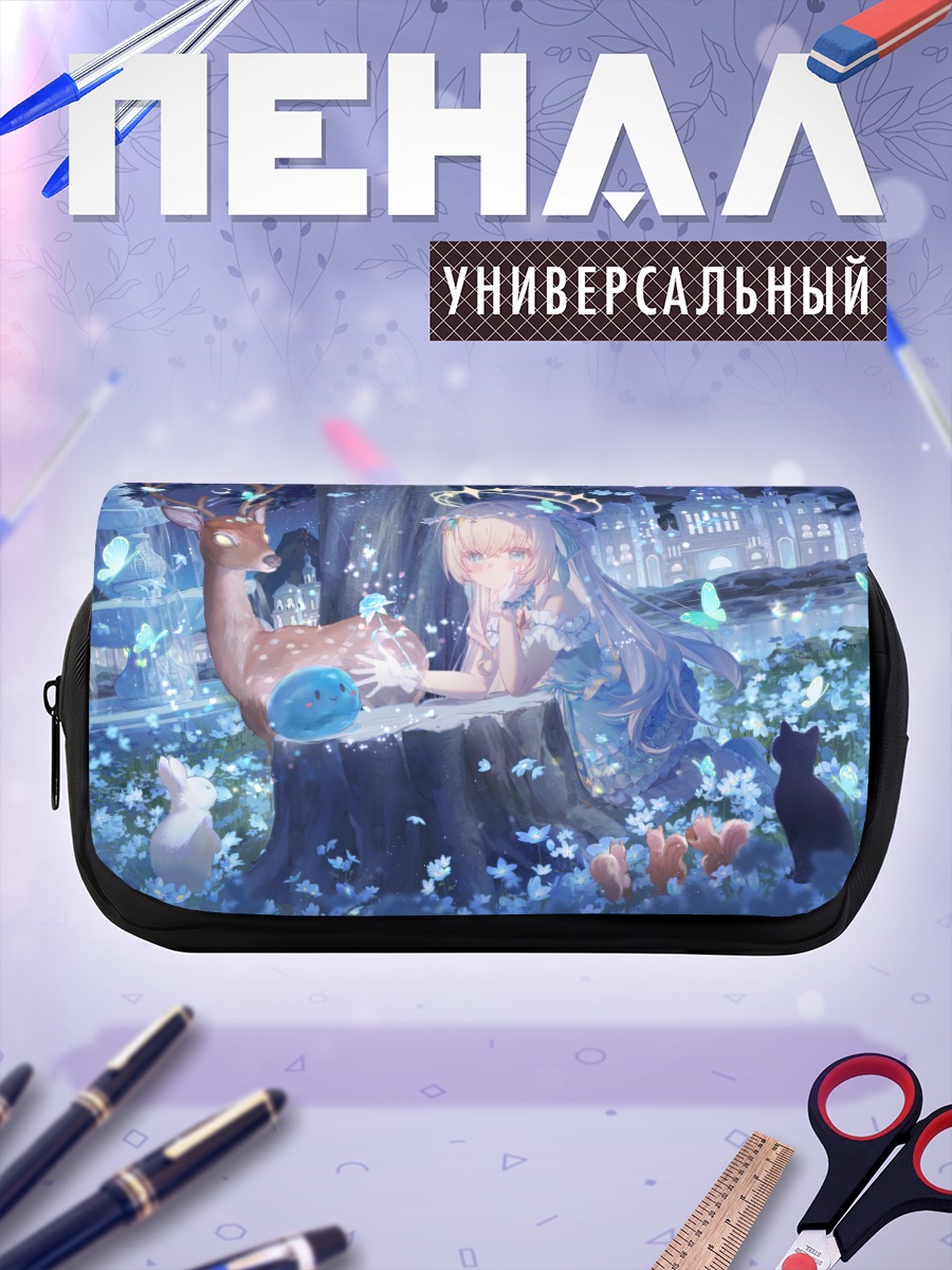 Пенал-косметичка Девушка с оленем