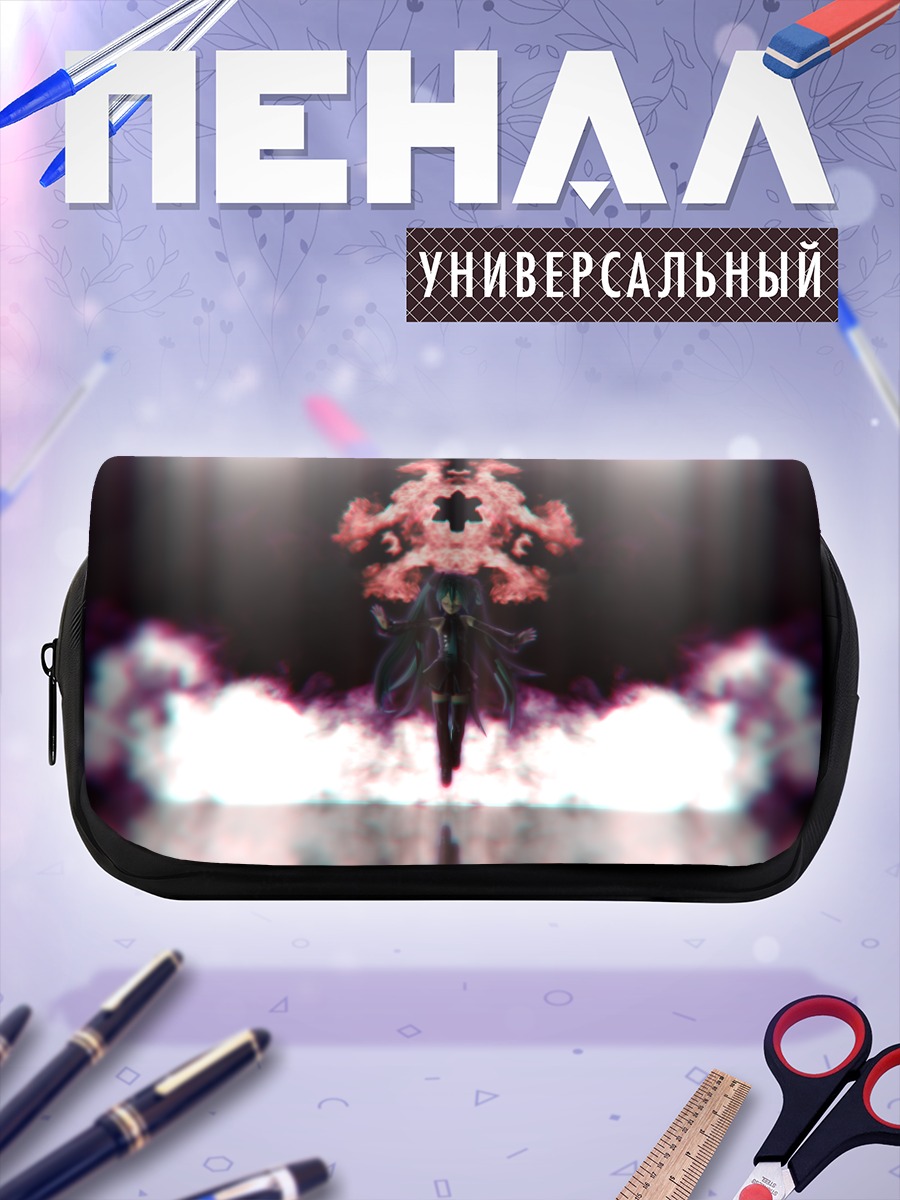 Пенал-косметичка Мику Хацунэ в пламени
