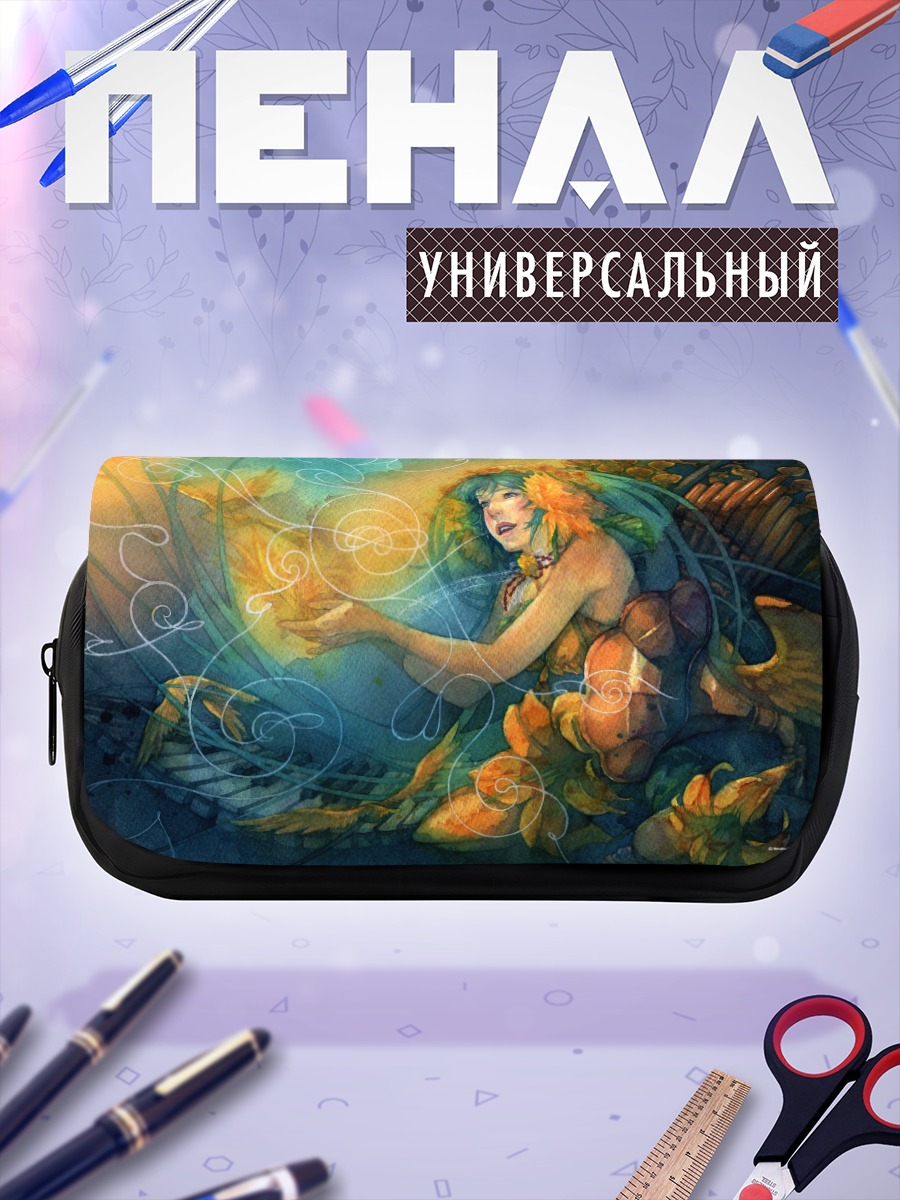 Пенал-косметичка Мику Хацунэ в цветах