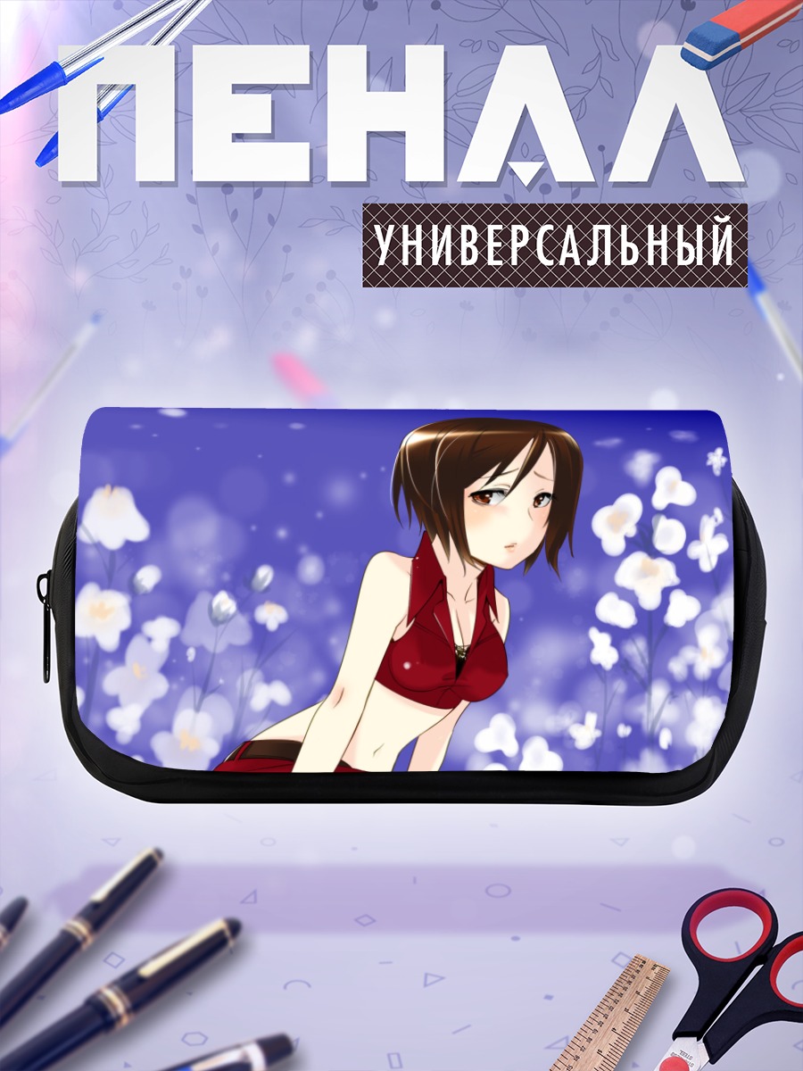Пенал-косметичка Мейко в цветах