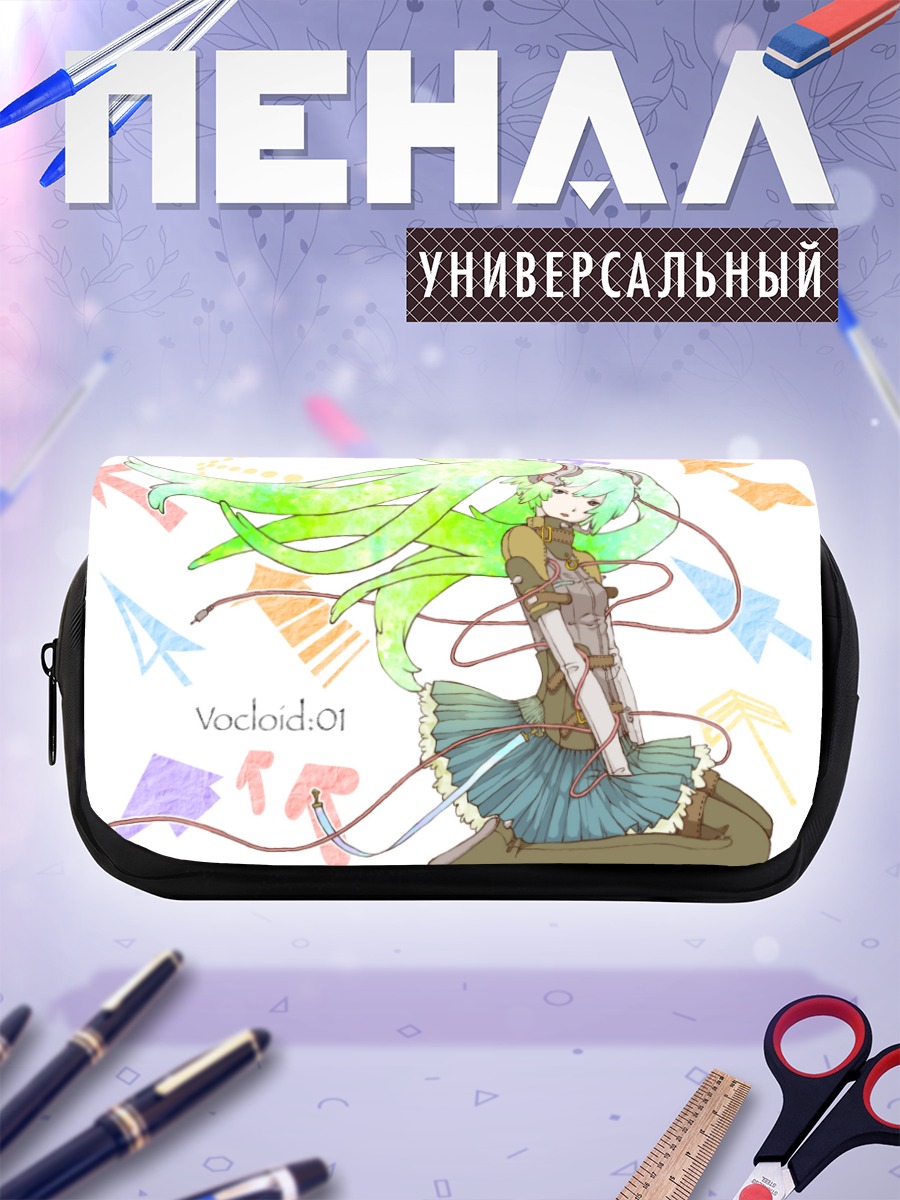 Пенал-косметичка Мику Хацунэ в проводах