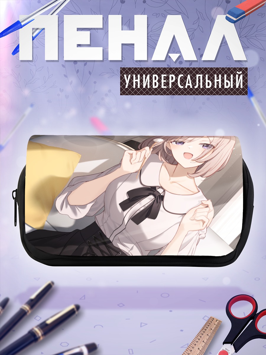 Пенал-косметичка Девушка с бантом