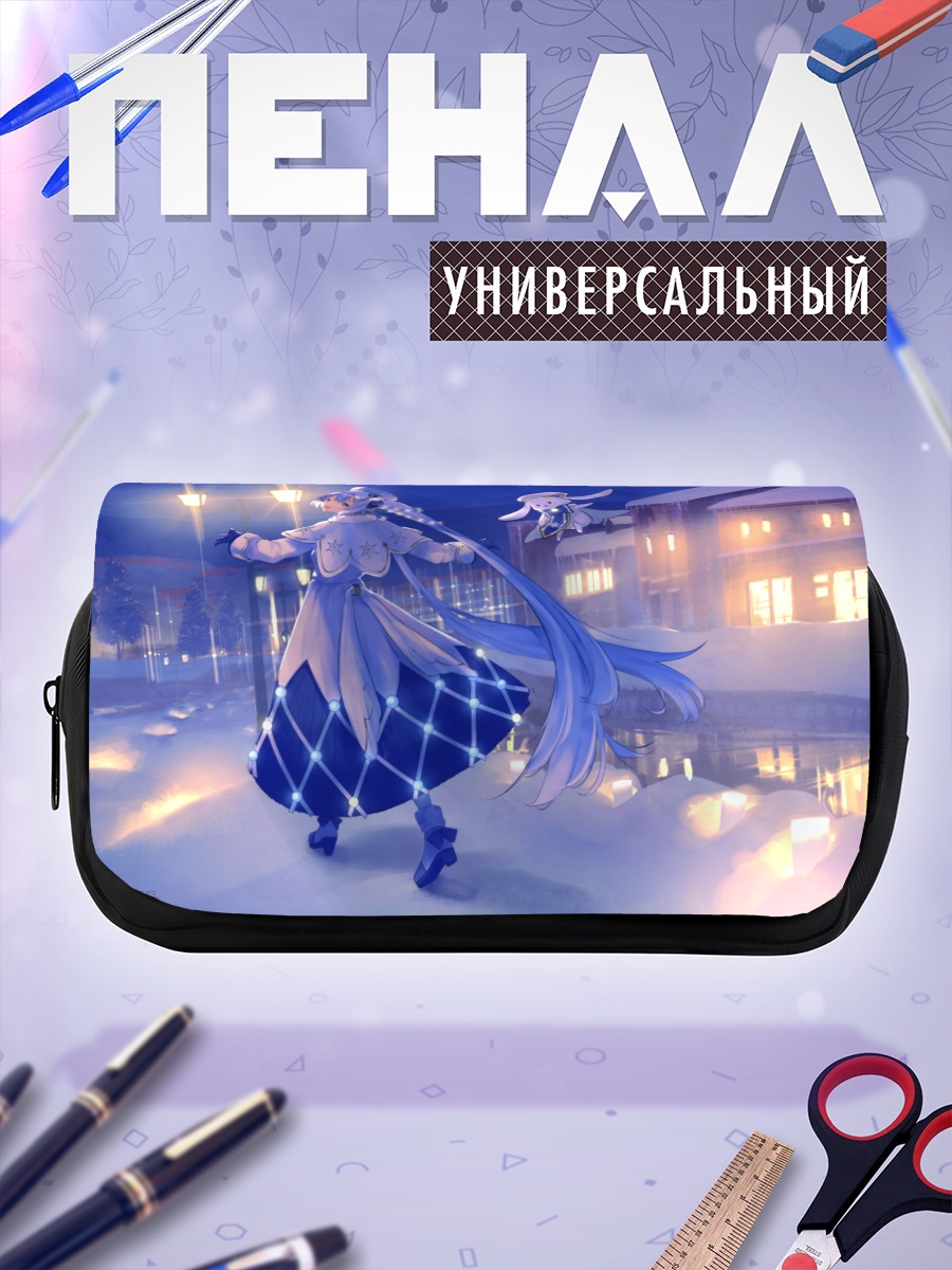 Пенал-косметичка Мику Хацунэ в снегу