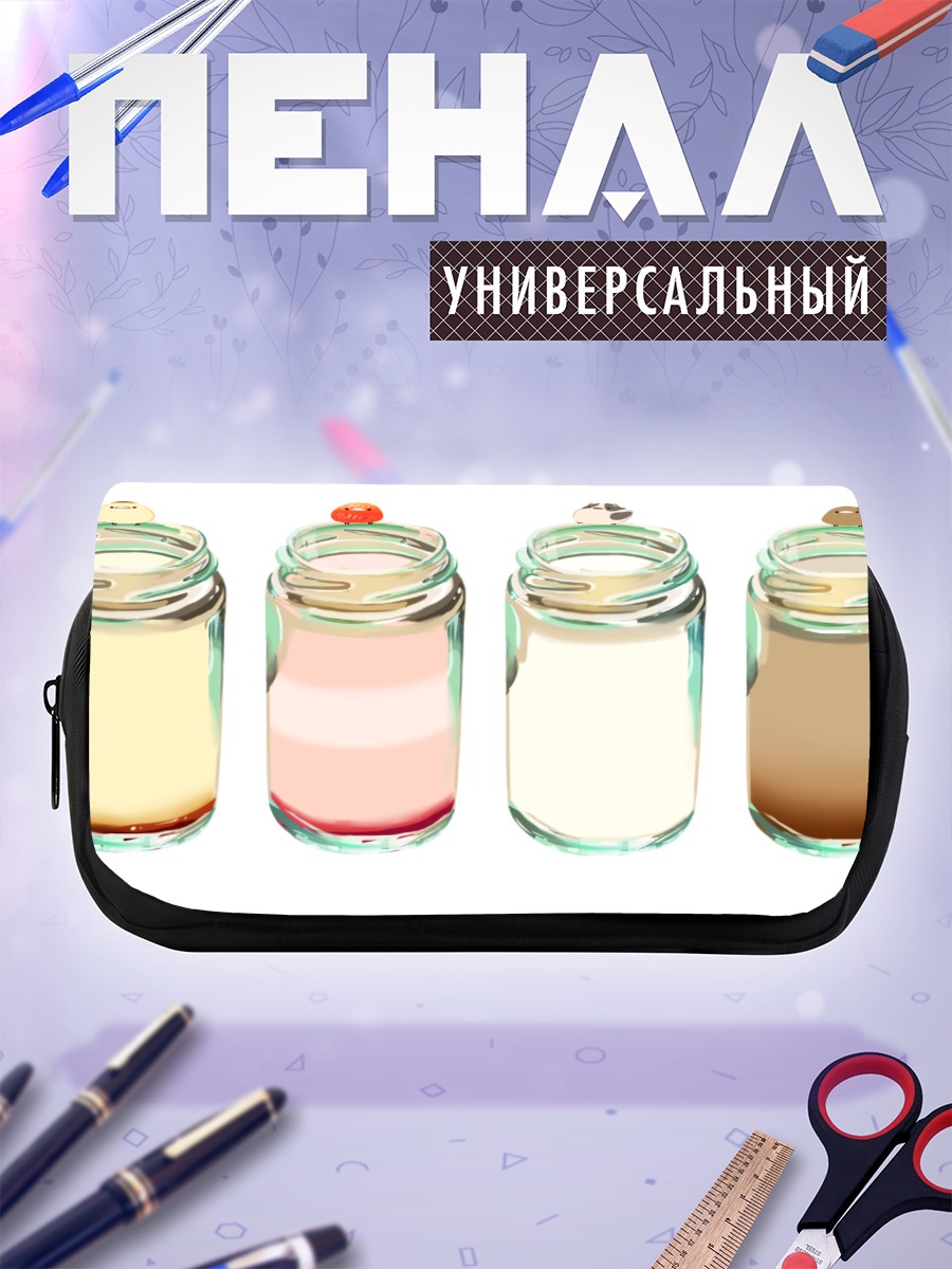 Пенал-косметичка Птички в банках