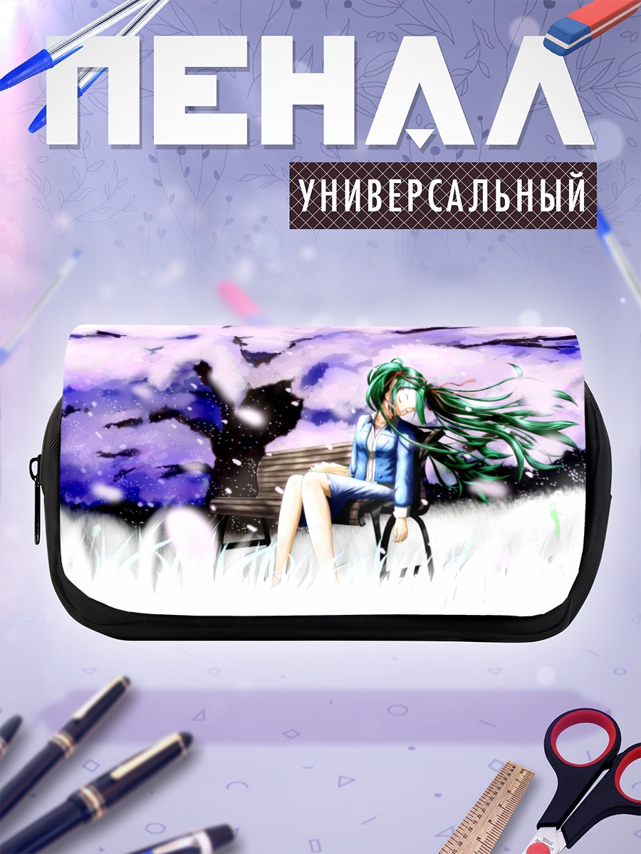 Пенал-косметичка Мику Хацунэ под сакурой